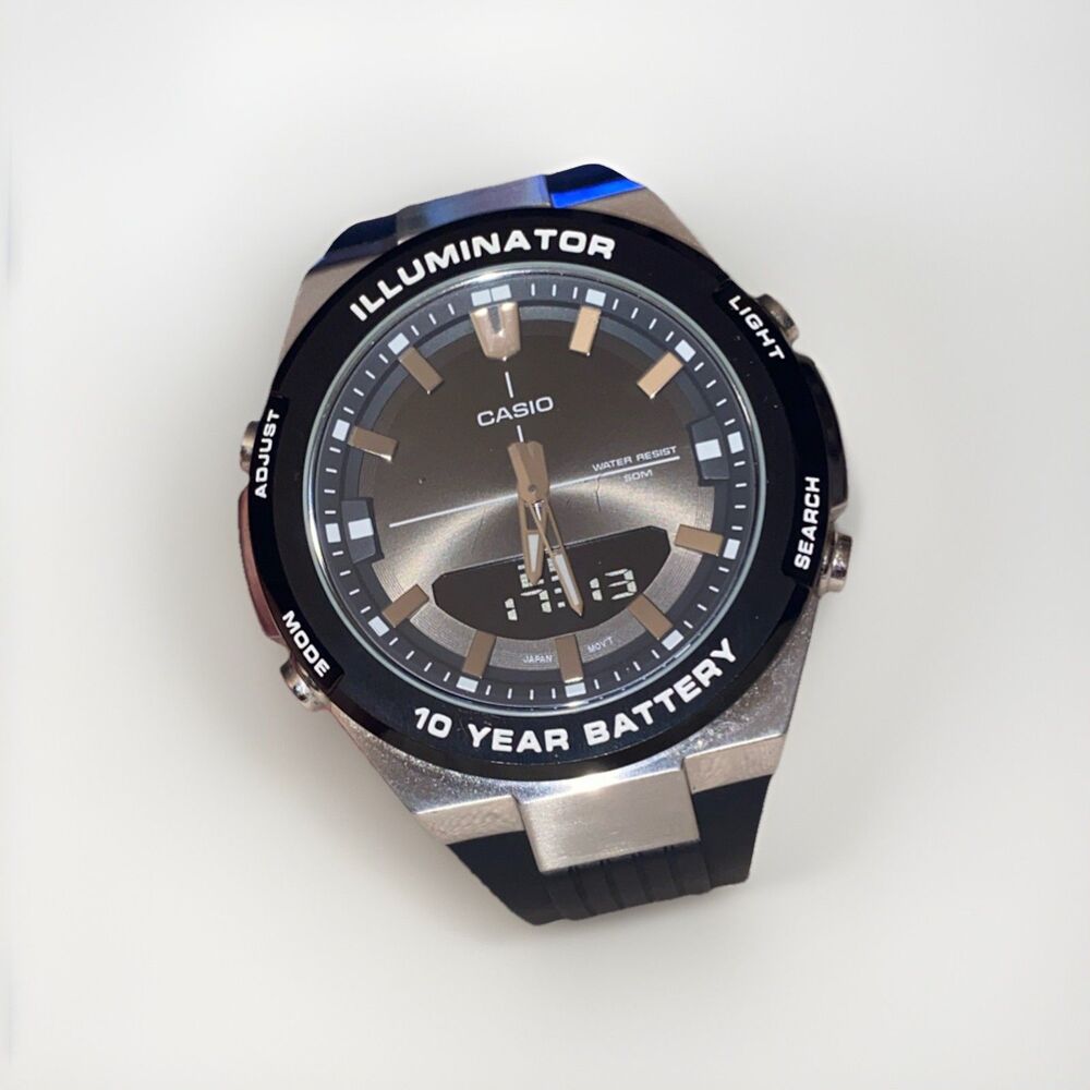 Casio - AMW860-8AV - Illuminator Stainless Steel Quartz Men's Watch - Black